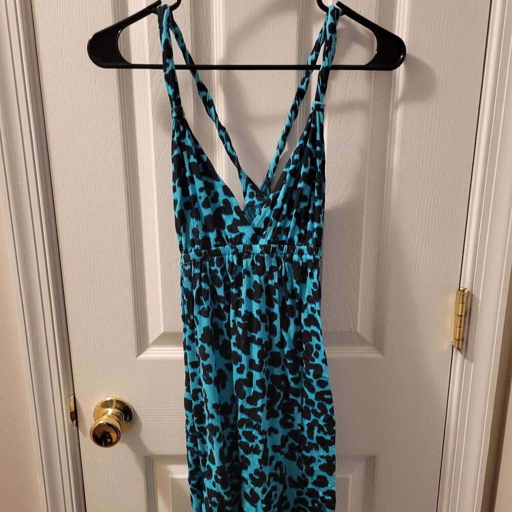 Xhilaration Teal/black dress